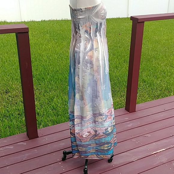 Lapis Halter Top Maxi Dress. - Picture 2 of 6